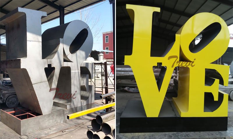 Custom made large stainless steel sculpture 'Hope' replication