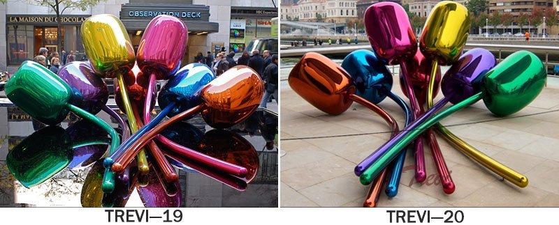 Jeff Koons metal art balloon tulip stainless steel sculpture replica for sale