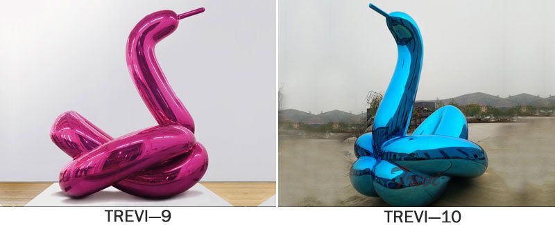 Jeff koons red swan metal balloon animal sculpture replica designs