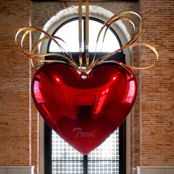 jeff koons artworks heart stainless steel sculpture price