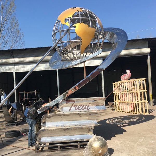 big modern steel sculptures for garden decor USA