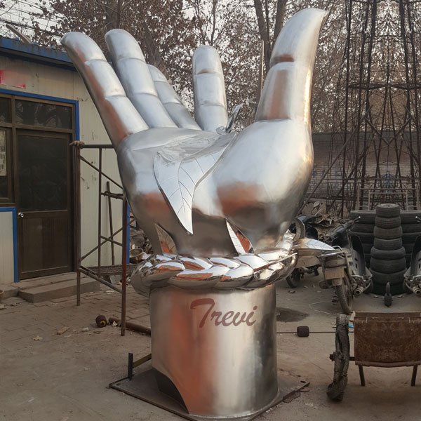 big Saudi Arabia high polished stainless steel sculpture for school