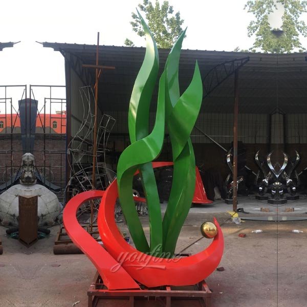 Statements2000 Metal Sculpture Large Abstract Red Garden Art ...