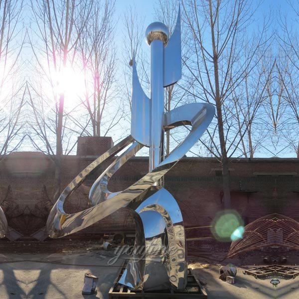 extra large front yard metal sculpture stainless steel sculpture for urban decor