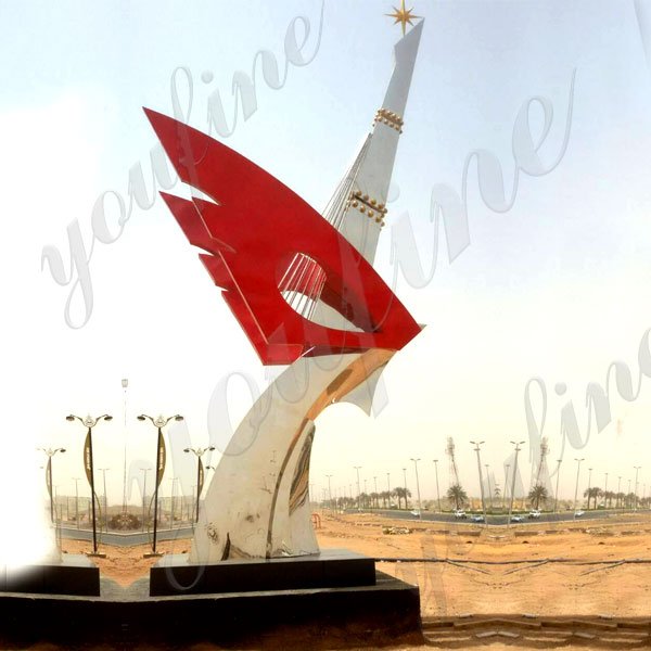 mirror polished Saudi Arabia ss sculpture for front yard