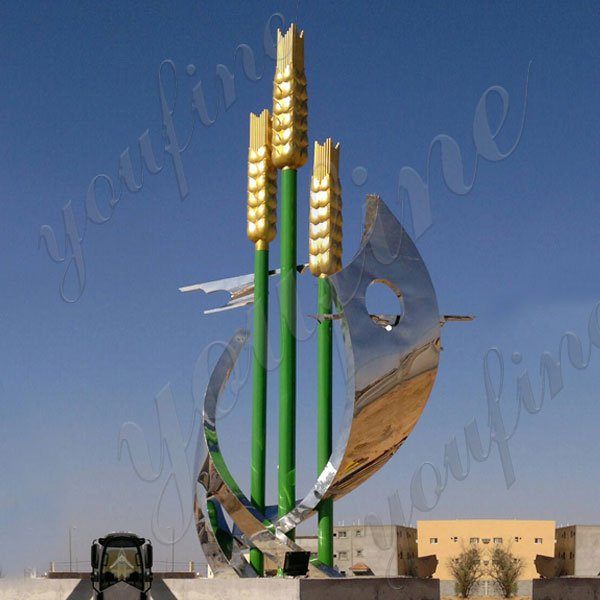 mirror polished home decor stainless steel art sculptures for Saudi Arabia