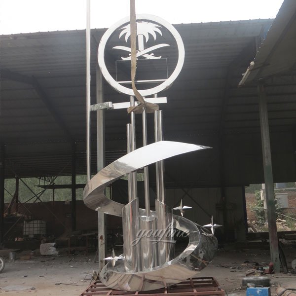 modern high polished ss sculpture for home decor Saudi Arabia