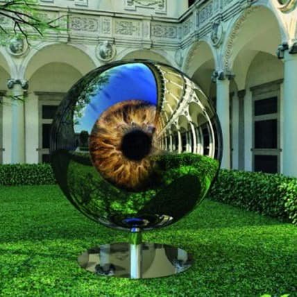 lawn mirror polished ss sculpture for front yard price