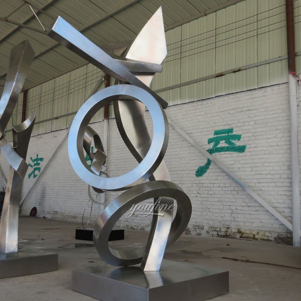 Big Modern Art Kinetic Outdoor Metal Dual Wind Sculpture ...