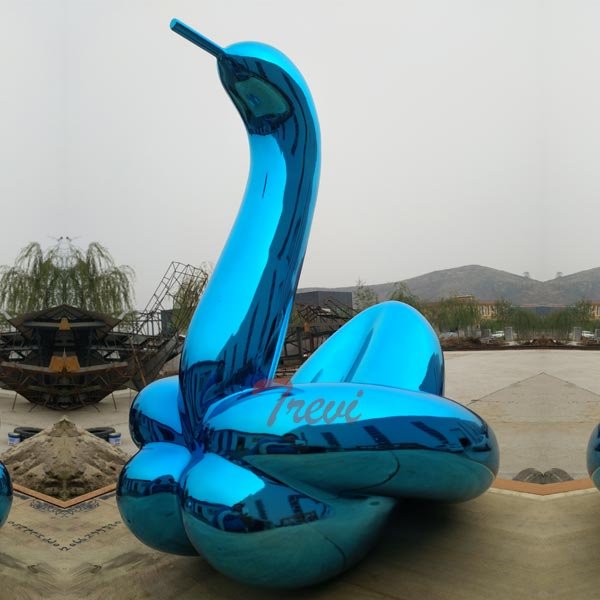Gaint jeff koons swan metal lawn sculptures auction