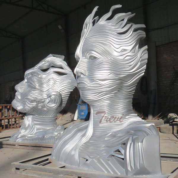 Famous moving sculpture polished stainless steel sculpture costco