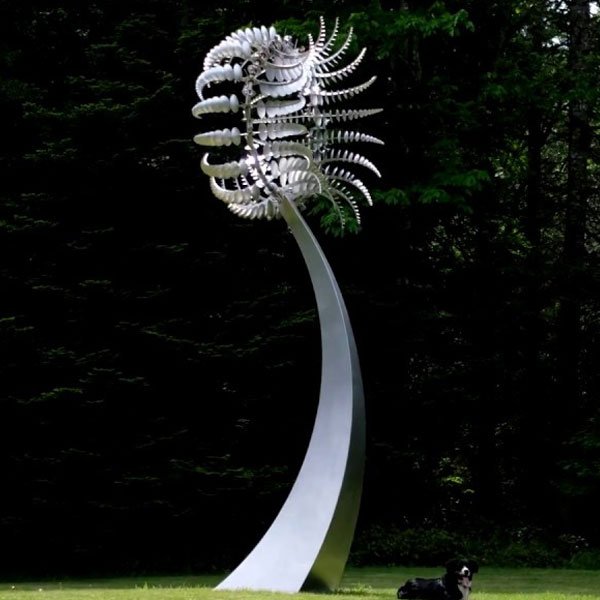 Mark white kinetic windmill contemporary garden art sculpture prices