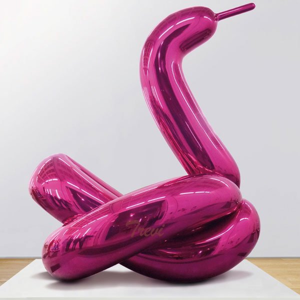 Jeff koons red swan metal balloon animal sculpture replica TSS-8