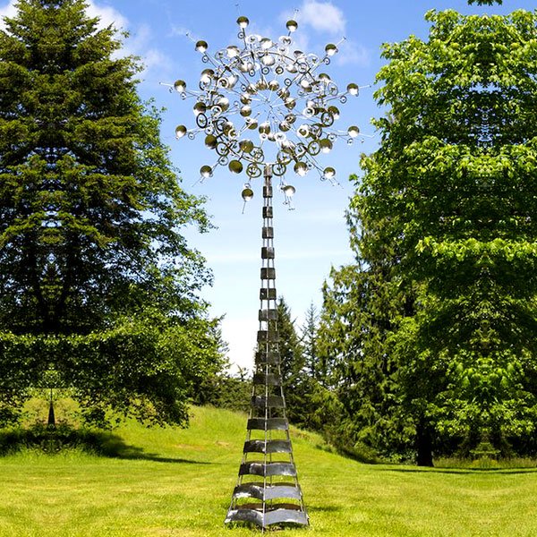 Costco metal wind spinner garden sculpture stainless steel