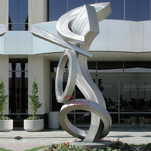 large abstract stainless steel sculpture modern metal art for outdoor garden decor TSS-48