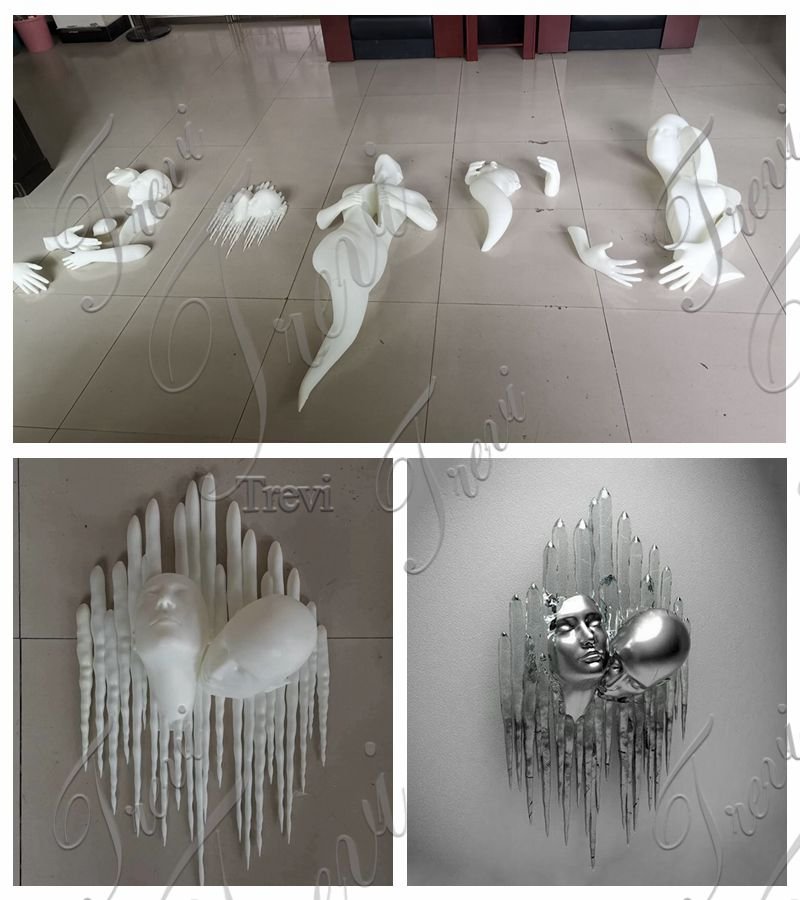 Love Design Abstract Stainless Steel Figure Sculpture Factory Supply