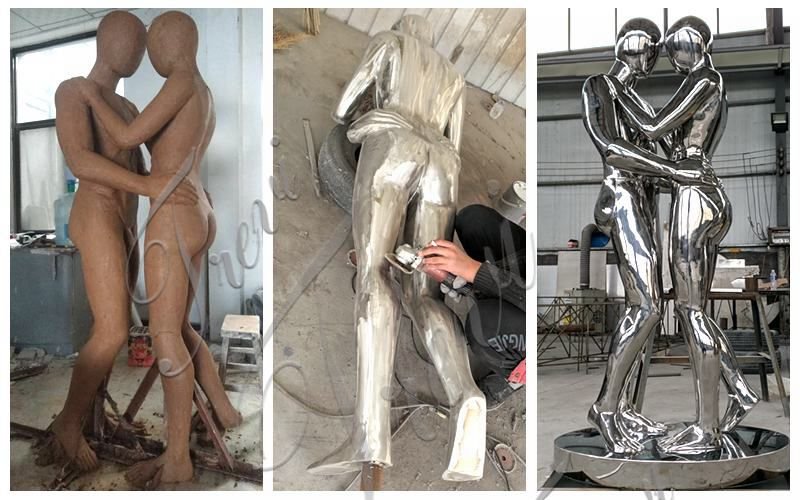 Large Stainless Steel Figure Sculpture Outdoor Metal Sculptures