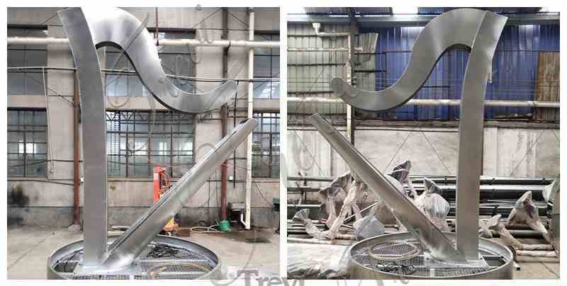 outdoor metal water fountains