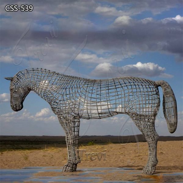 Outdoor Metal Horse Sculpture Modern Art Decor Manufacturer CSS-539