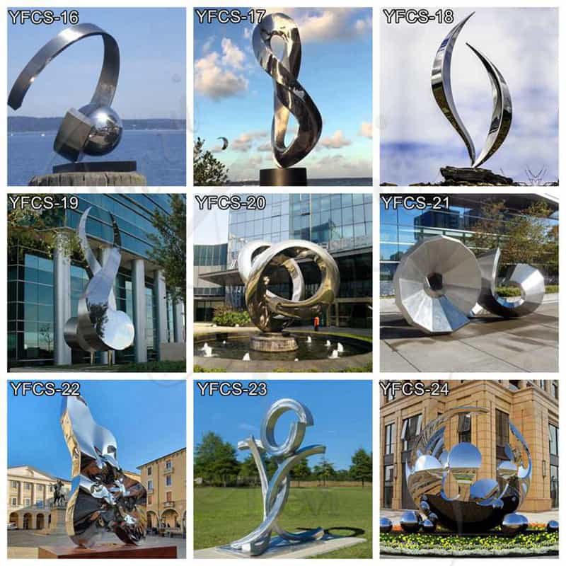 abstract stainless steel sculpture