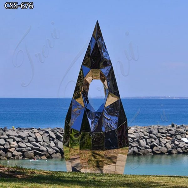 Stainless Steel Mirror Art Sculpture Outdoor Decor for Sale CSS-676