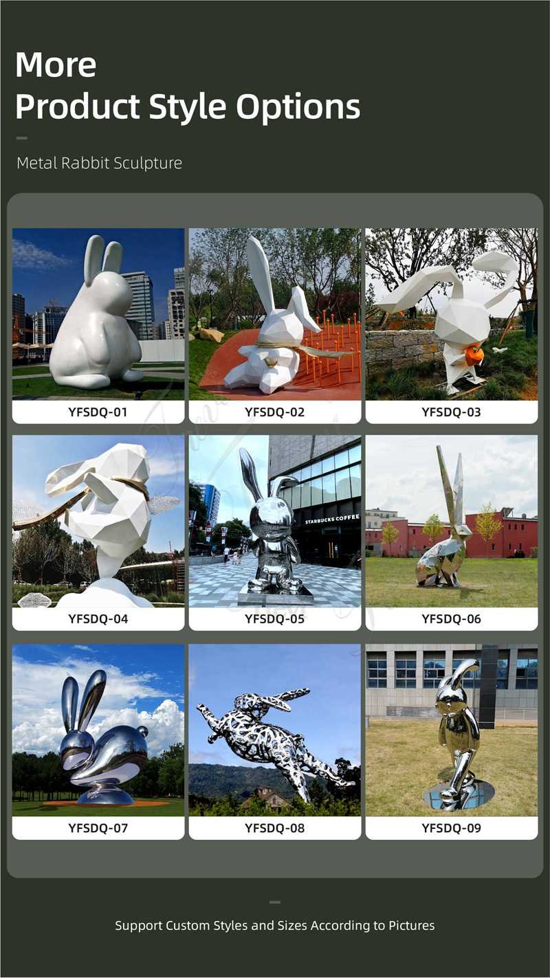 stainless steel rabbit sculpture -Trevi Sculpture
