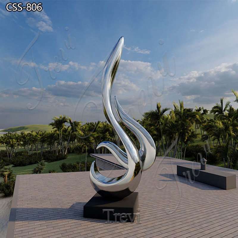 modern stainless steel sculpture -Trevi Sculpture