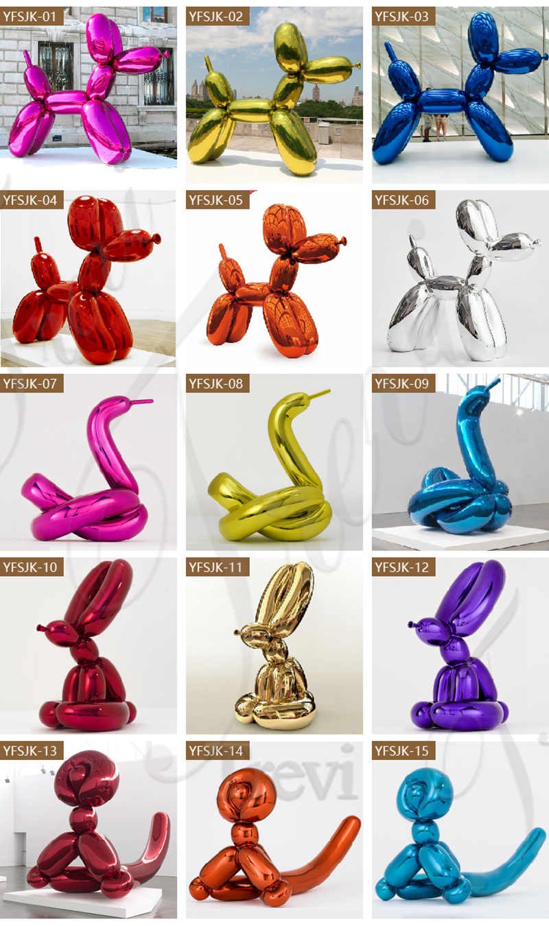 Jeff Koons balloon sculpture -Trevi Sculpture
