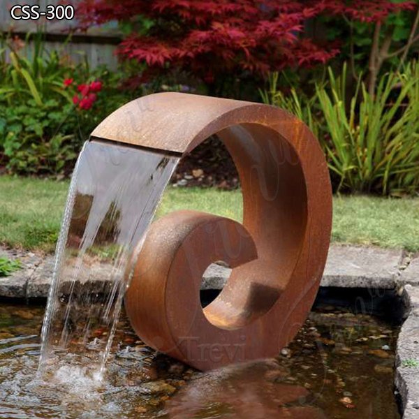Large Corten Steel Water Fountain Garden Feature for Sale CSS-300