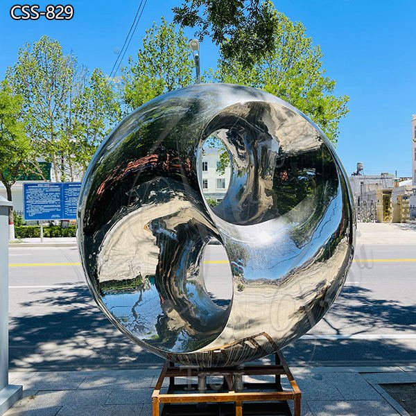 Large Mirror Like Metal Circle Sculpture Modern Design Manufacturer CSS-829