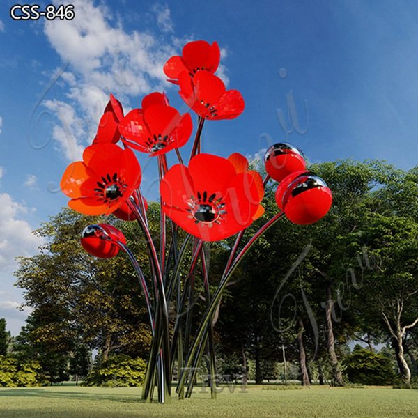 Large Stainless Steel Metal Flower Outdoor Decor for Sale CSS-846
