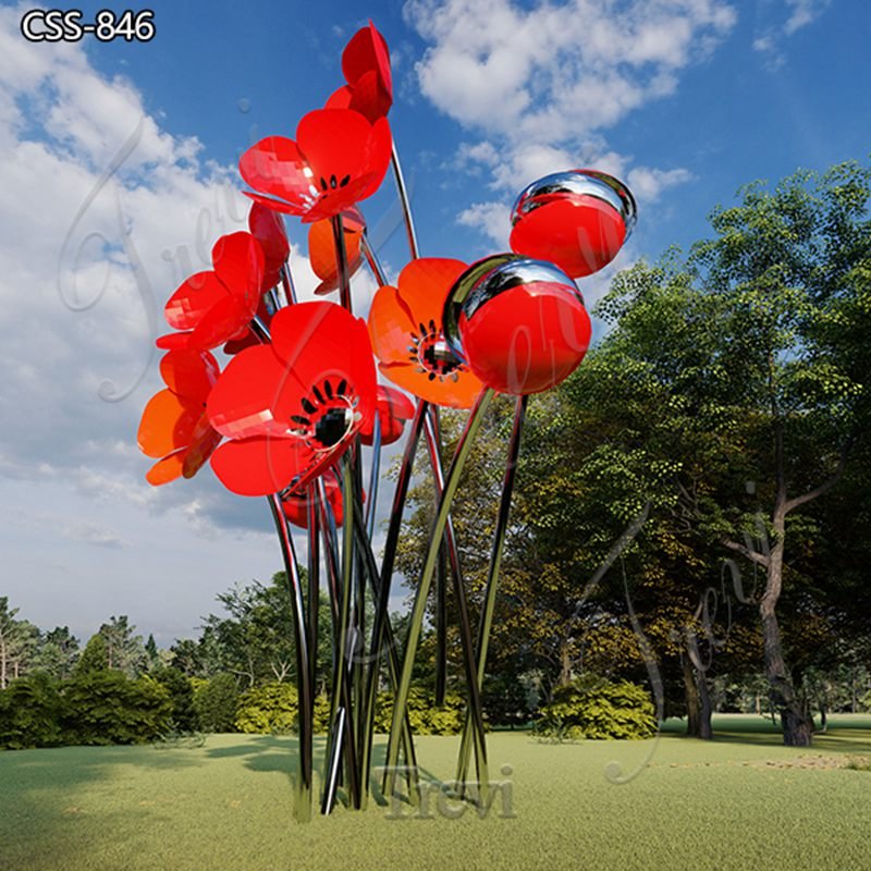 large outdoor metal flowers -Trevi Sculpture